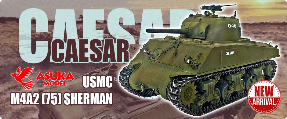 Asuka 1/35 US Marine Corps M4A2 (75) Sherman Caesar