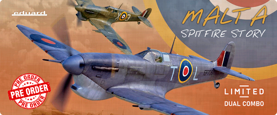 Eduard 11172 1/48 Spitfire Story: Malta Dual Combo - Mk.Vb & Vc