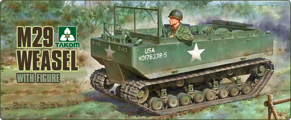 1/35 M29 Weasel Tracked Vehicle w/Figure